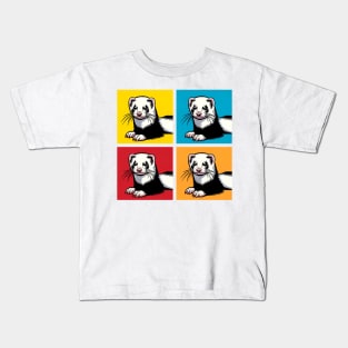 Pop Ferret Art - Cute Ferrets Kids T-Shirt